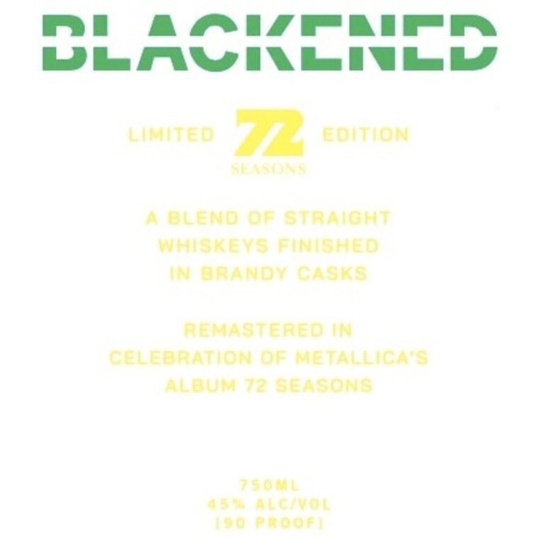 Buy Blackened 72 Seasons Blended Whiskey By Metallica Online Notable