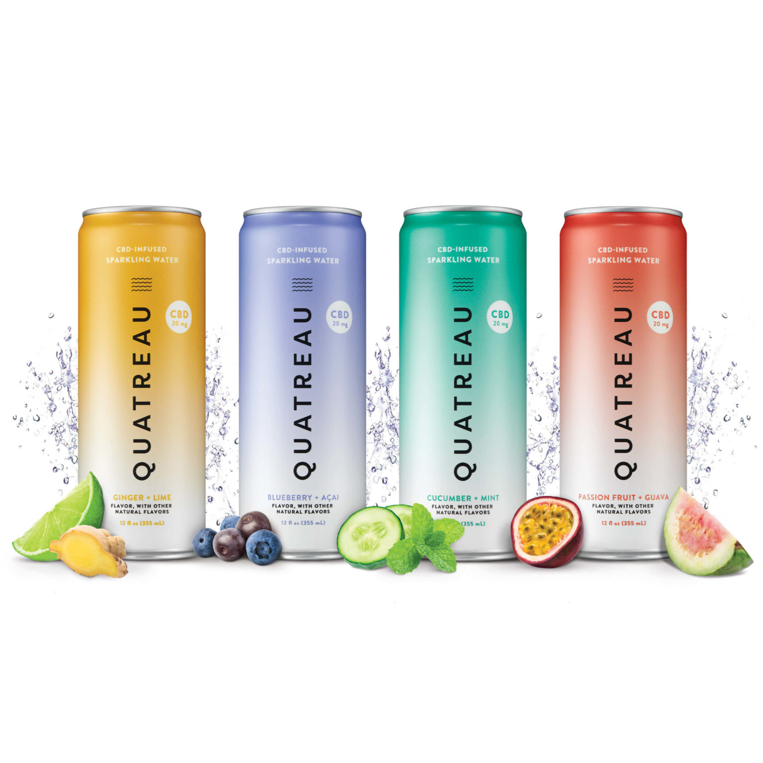 Buy Quatreau CBDInfused Sparkling Water Online Notable Distinction