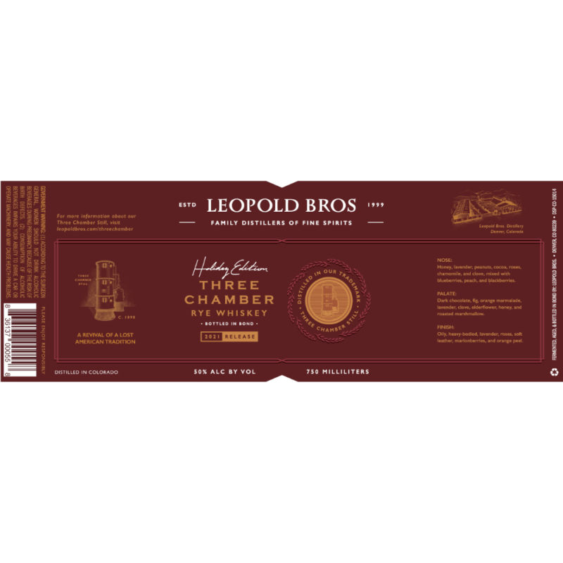 Buy Leopold Bros Three Chamber Rye Bottled in Bond Online Notable