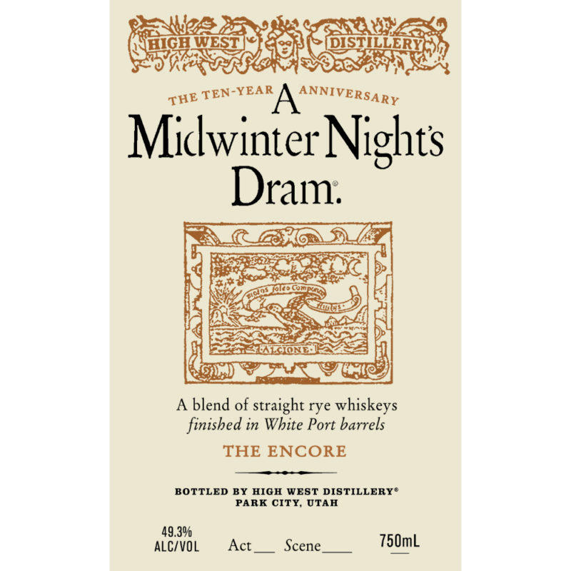 Buy High West A Midwinter Night’s Dram The Encore Rye Whiskey Online